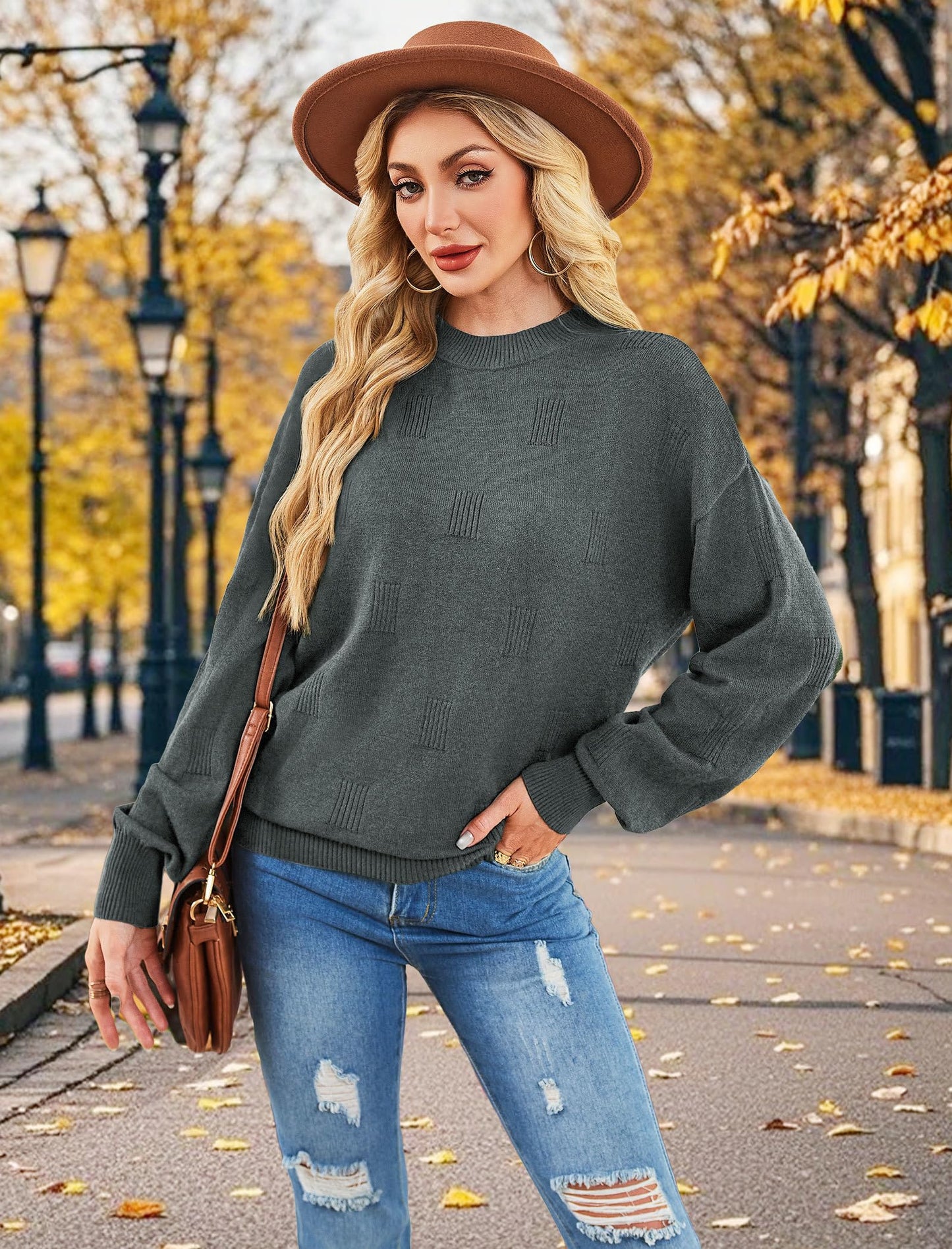 Women's Turtleneck Sweaters - Knit Pullover Long Sleeve Fall Fashion Top