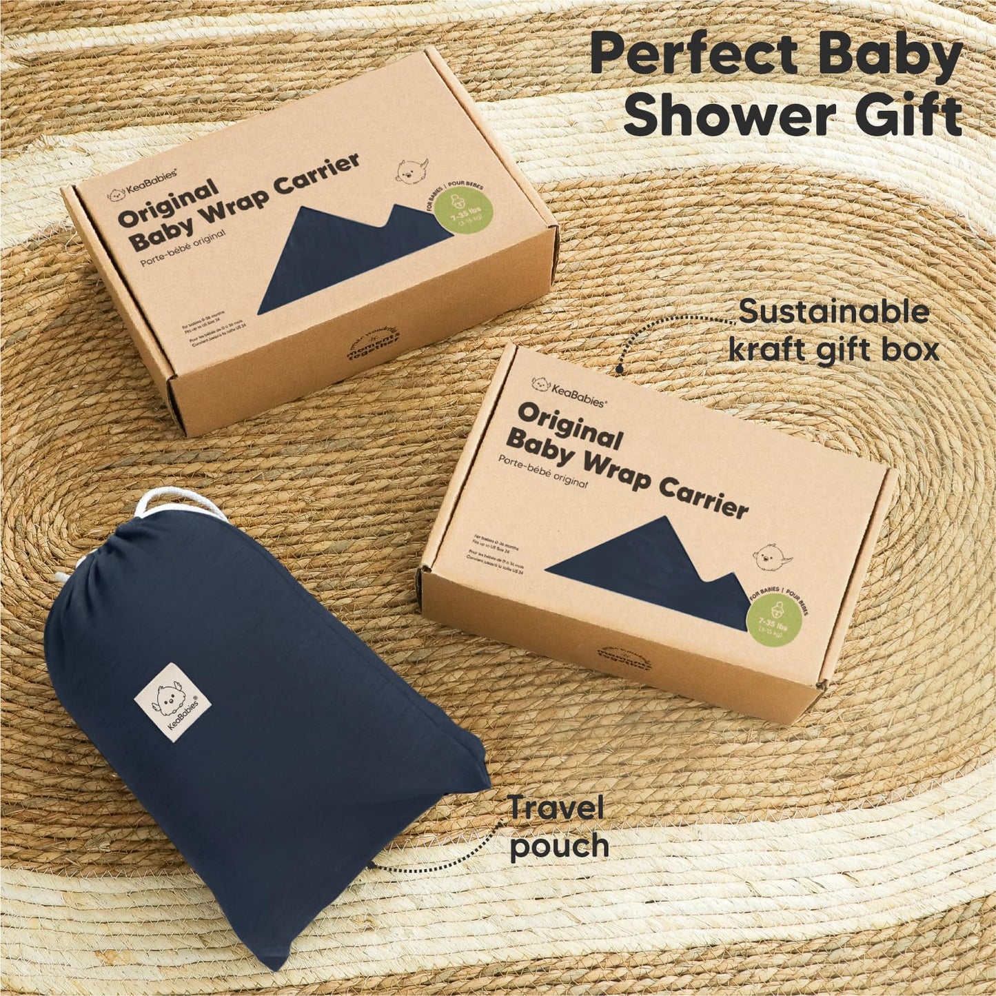 Baby Wrap Carrier Newborn to Toddler Hands-Free Infant Sling