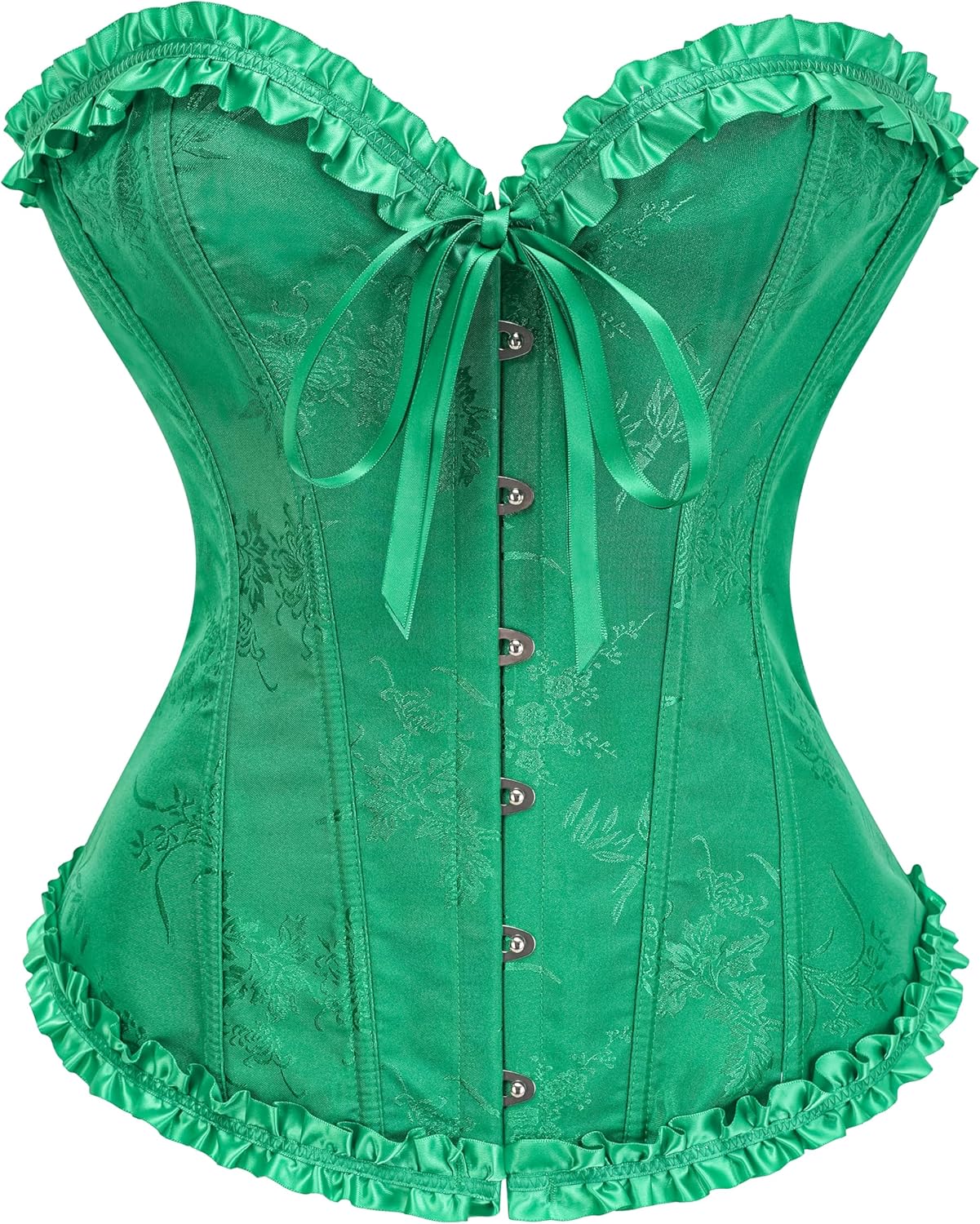 Corset Top for Women - Lace Bustier Shapewear with Push Up Support Small Jolly Green