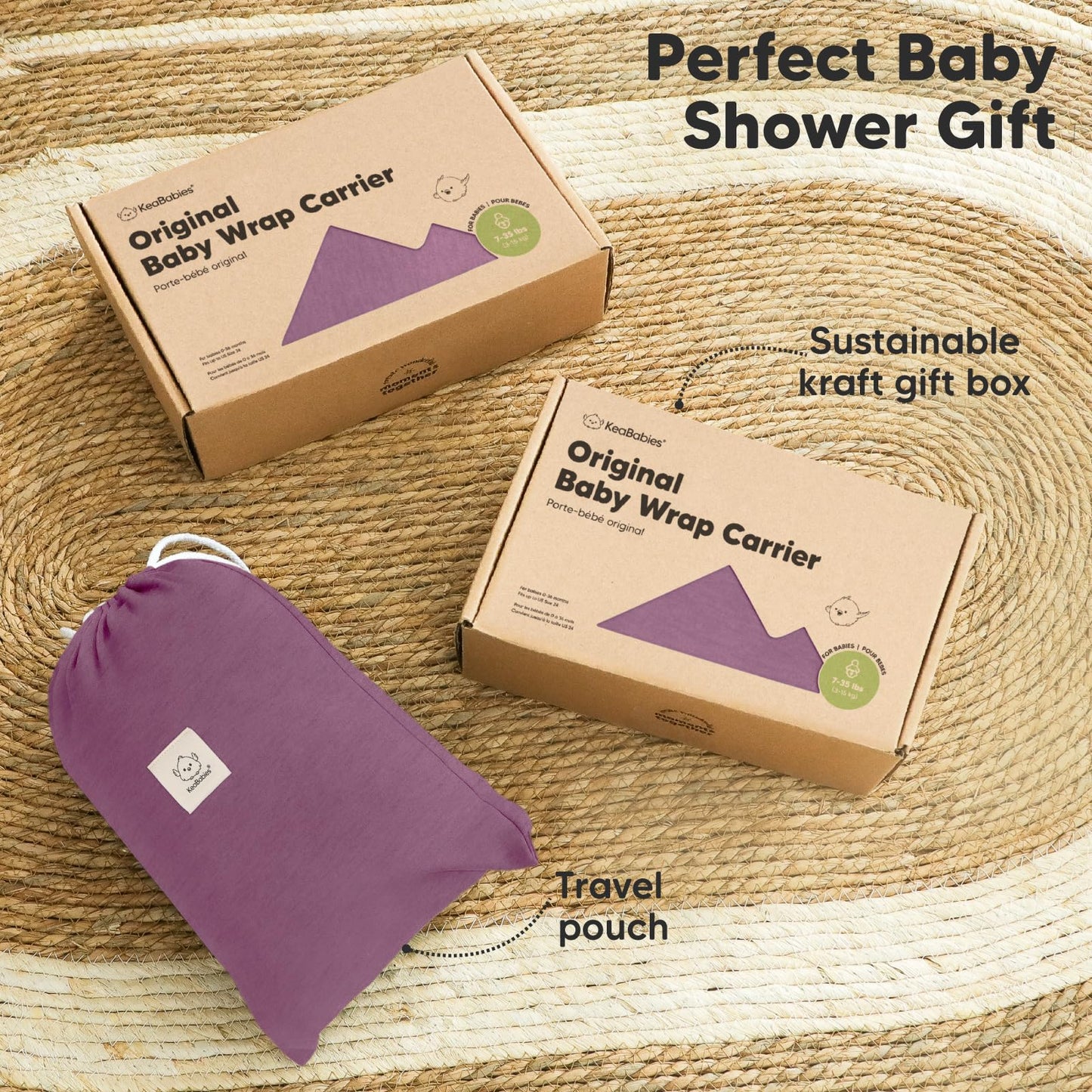 Baby Wrap Carrier Newborn to Toddler Hands-Free Infant Sling