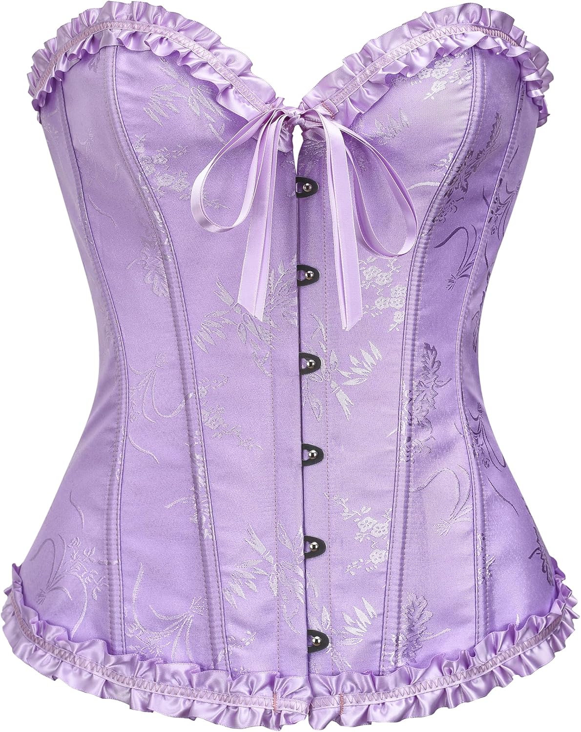 Corset Top for Women - Lace Bustier Shapewear with Push Up Support