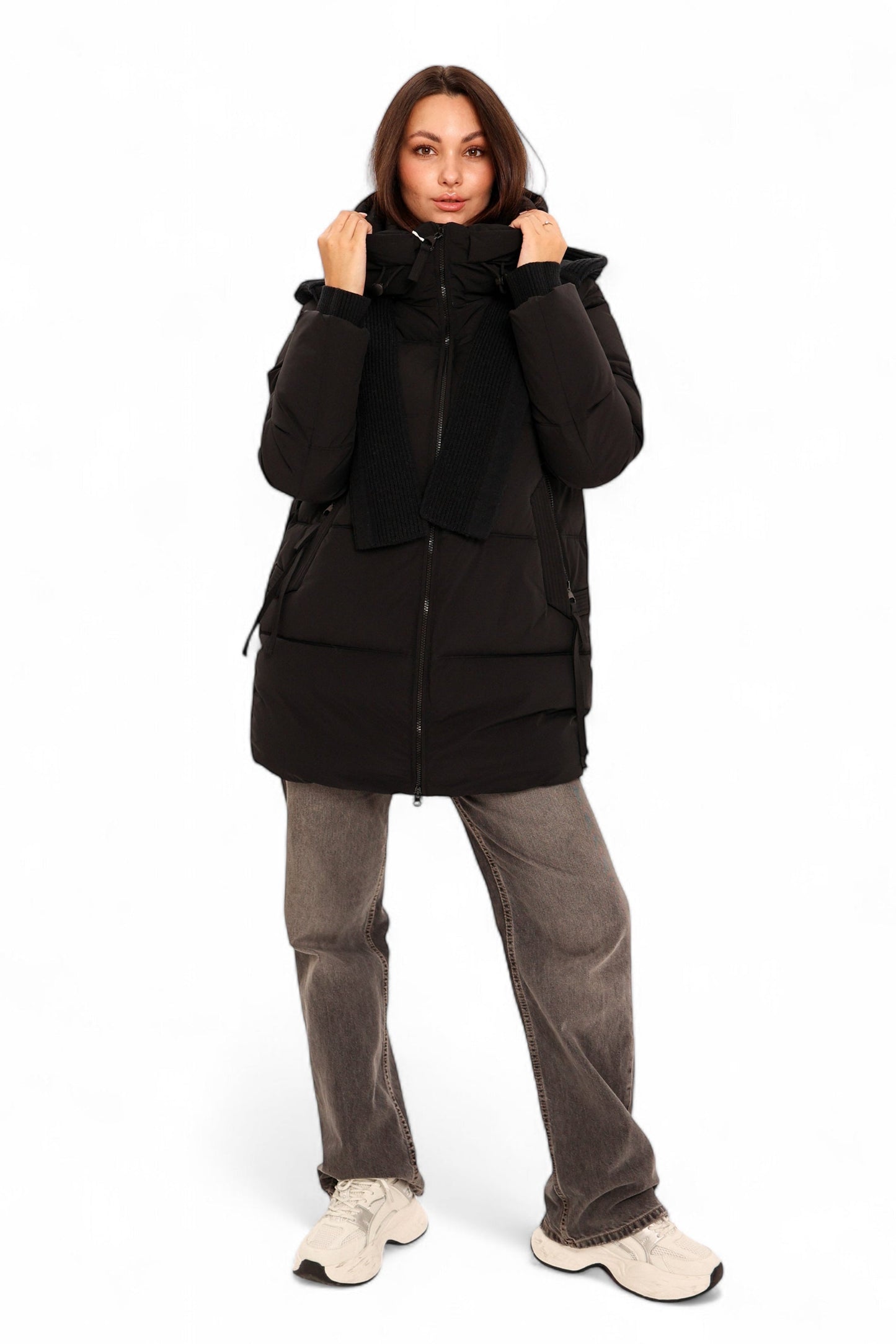 Double-hooded Insulated Bio-Down Coat