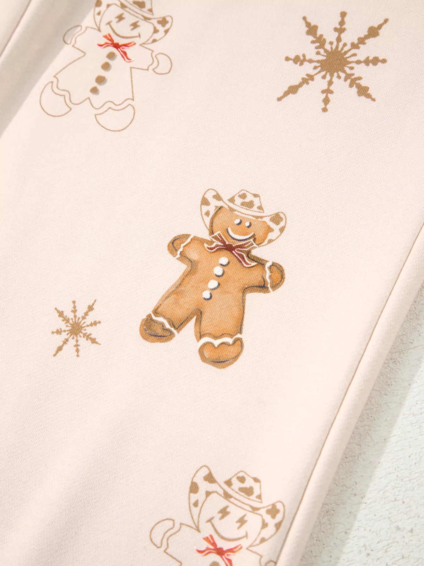 GINGERBREAD BAKERY Christmas Long Sleeve Top and Pants 2pcs Set