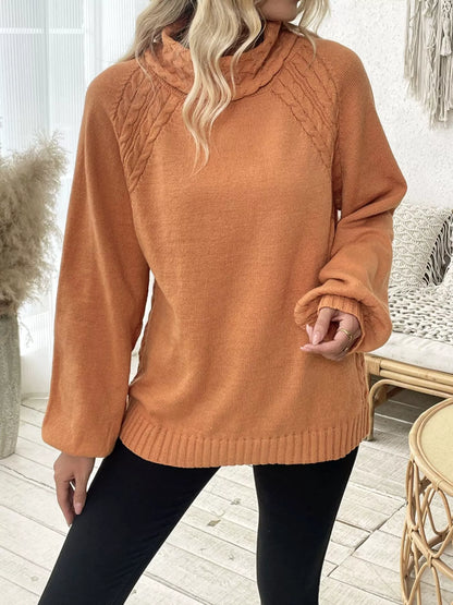 Cable Knit Turtleneck Sweater