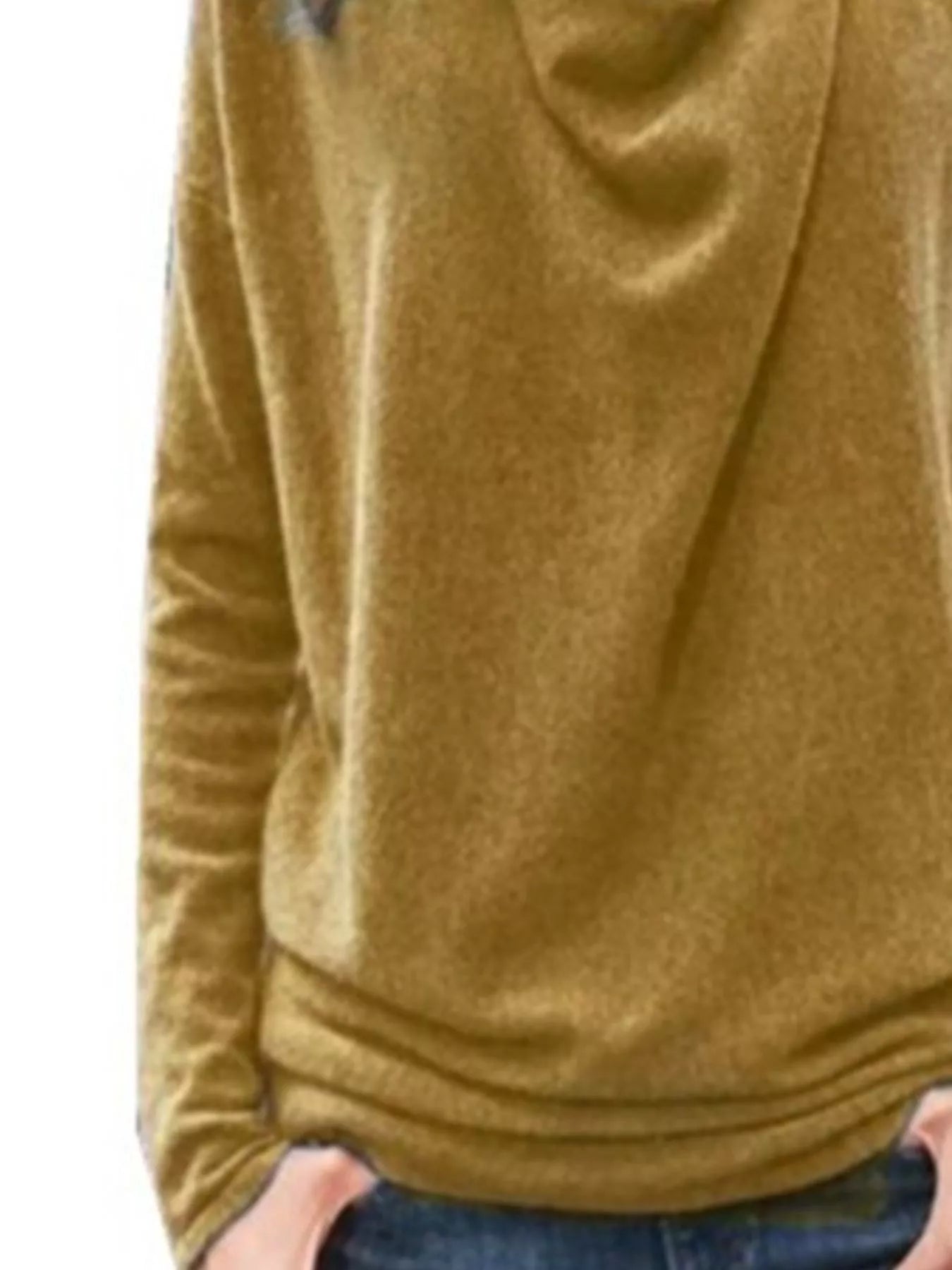 Full Size Cowl Neck Long Sleeve Top Plus Size