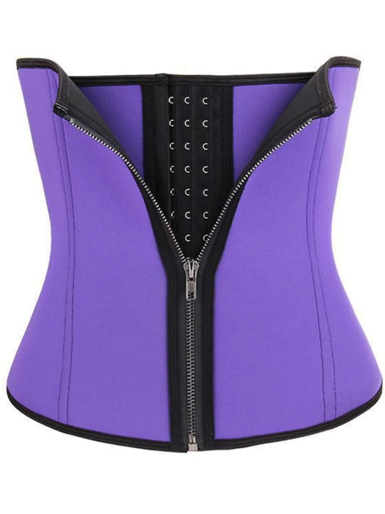 Full Size Zipper Shaping Band with Hook and Eye Closure Plus Size Purple