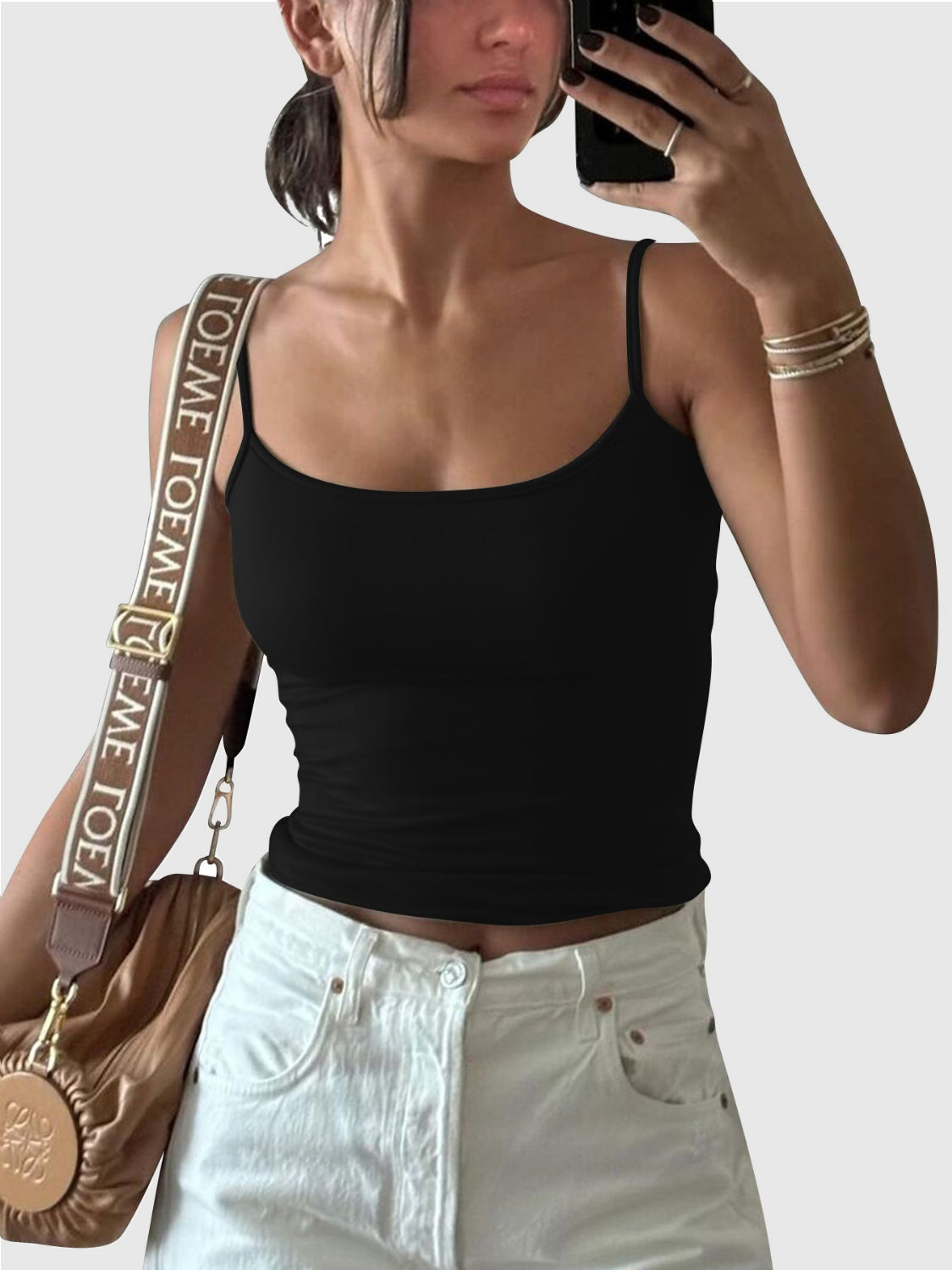 Lovelet Scoop Neck Cami Black