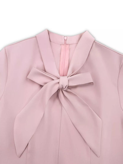 Bow-Knot Long Sleeve Mermaid Dress