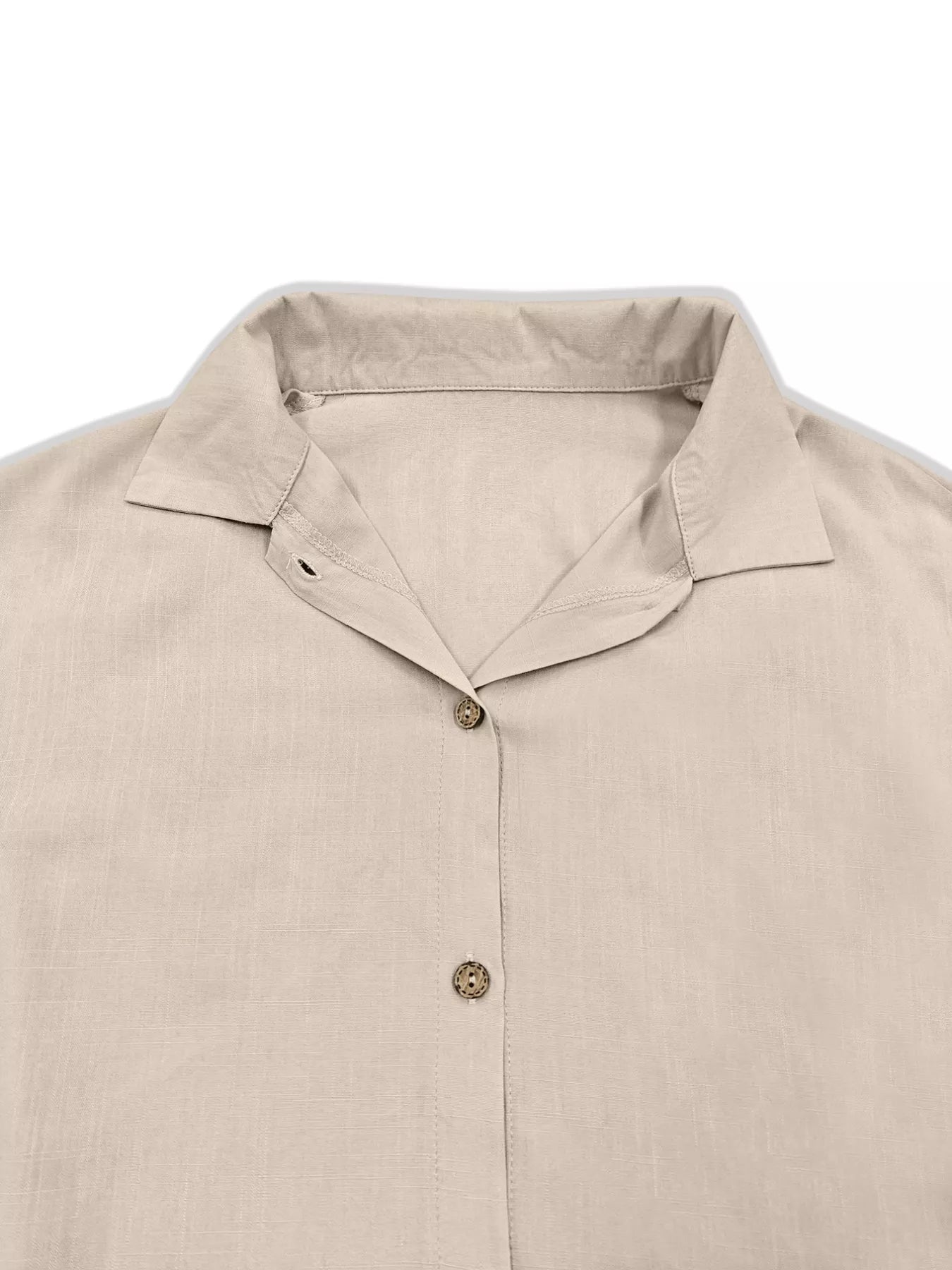 Button-Down Flounce Sleeve Shirt