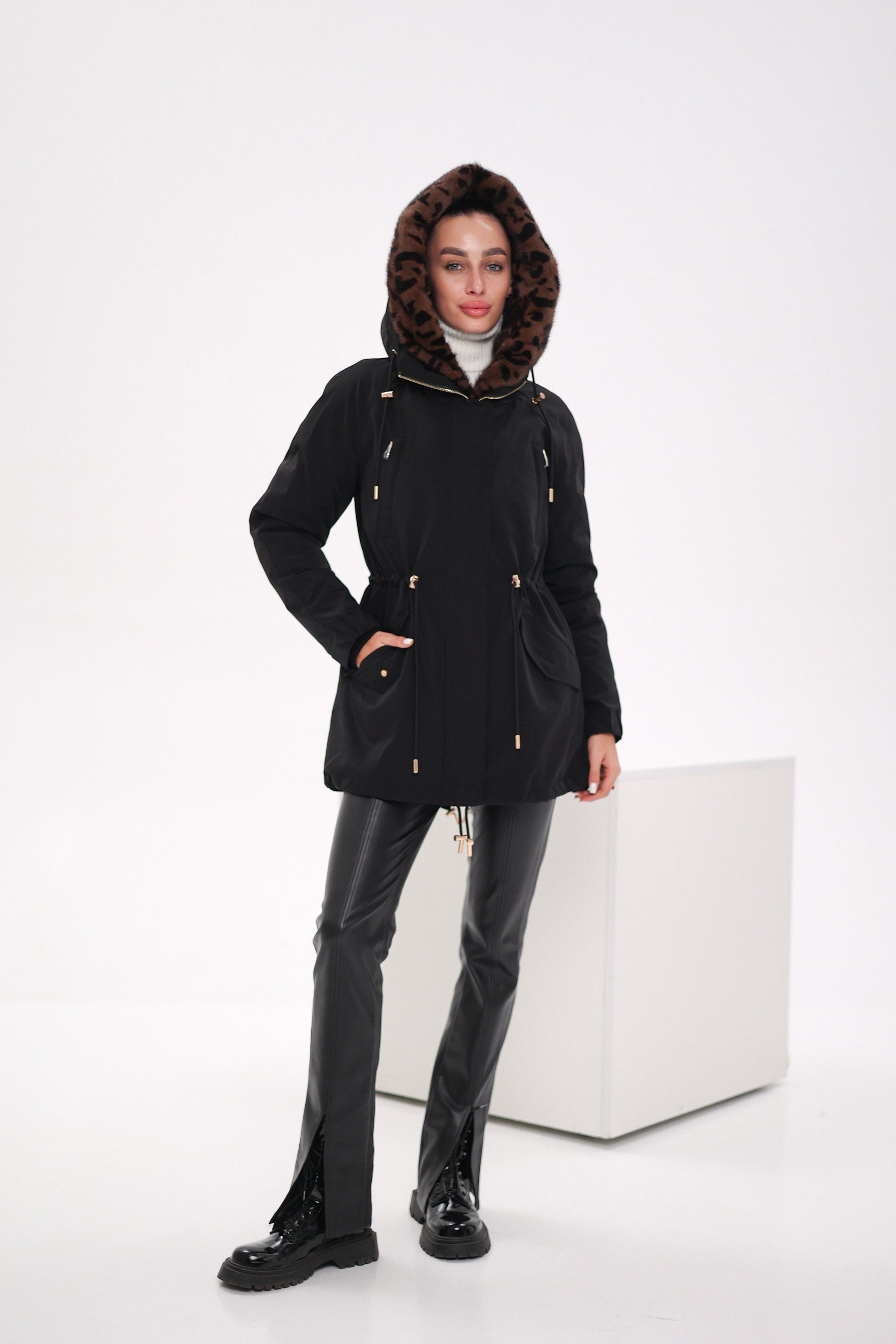 Genuine Scandinavian Mink Fur Parka with Rabbit Fur Insulation