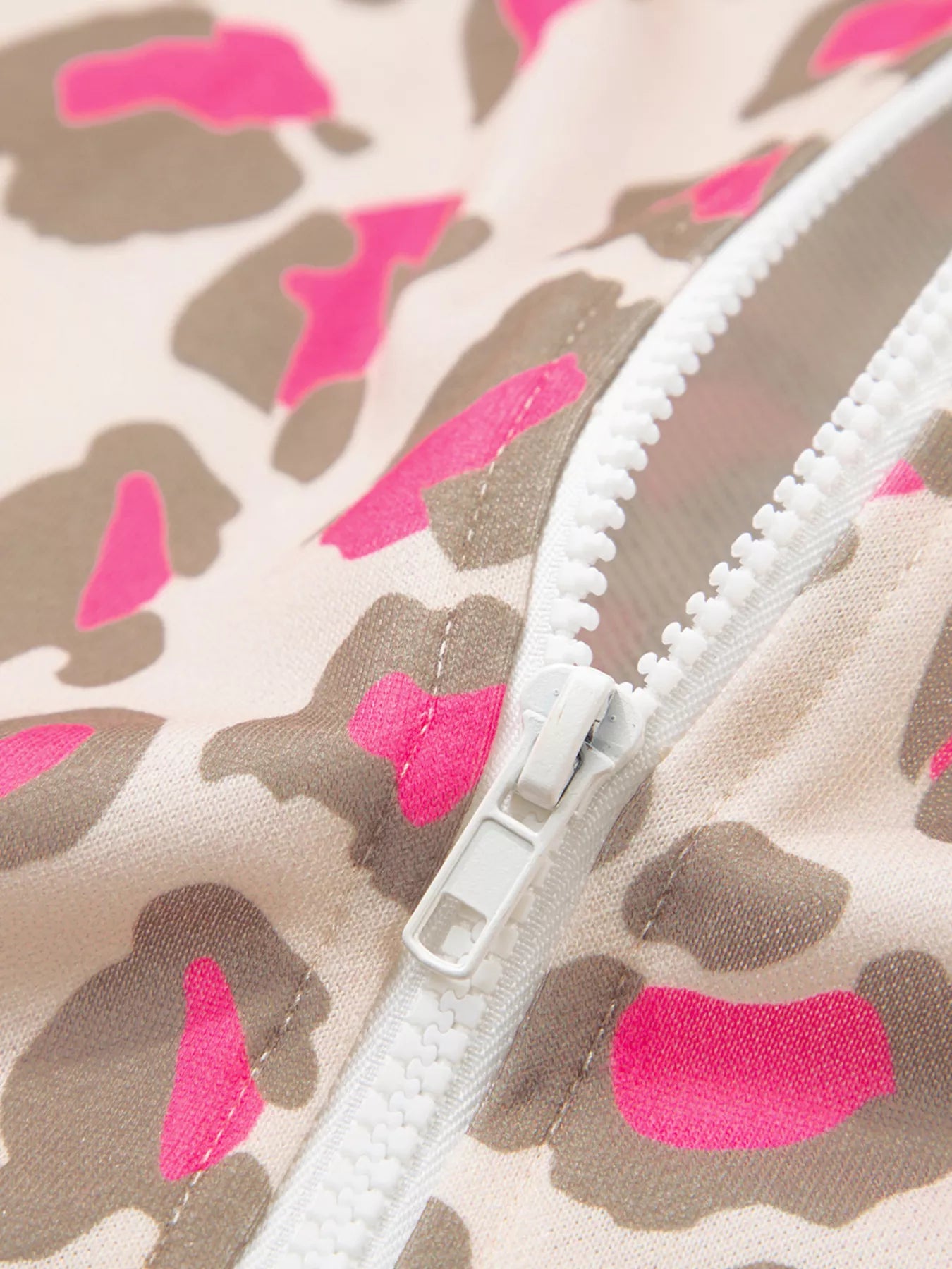 Leopard Print Zip-Up Hoodie