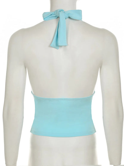 Halter Neck Backless Cami Top