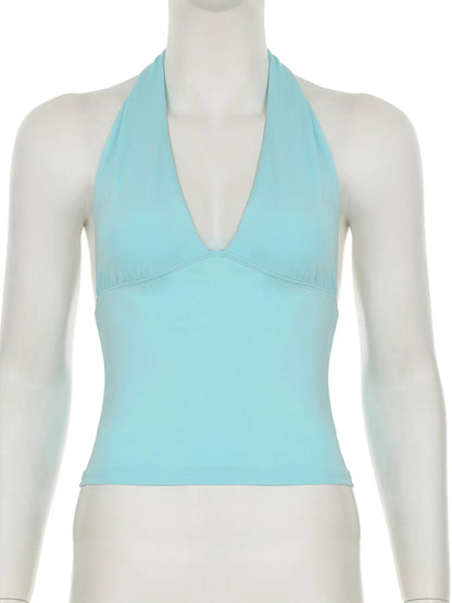 Halter Neck Backless Cami Top