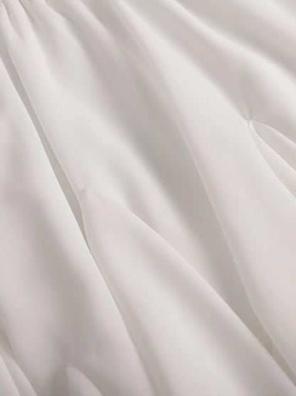 Elastic Waist Ruffled Hem Skirt