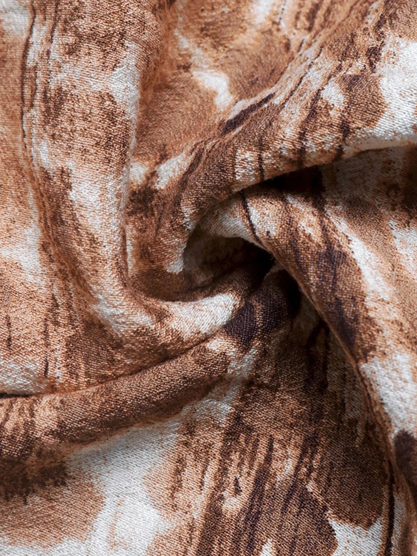 Ruffled V-Neck Balloon Sleeve Dress