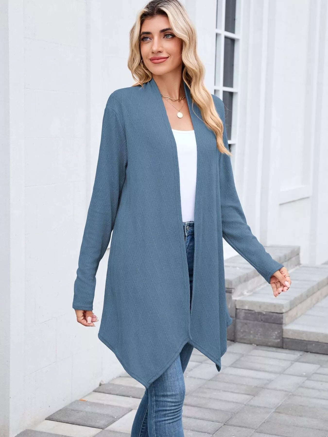 Open Front Long Cardigan