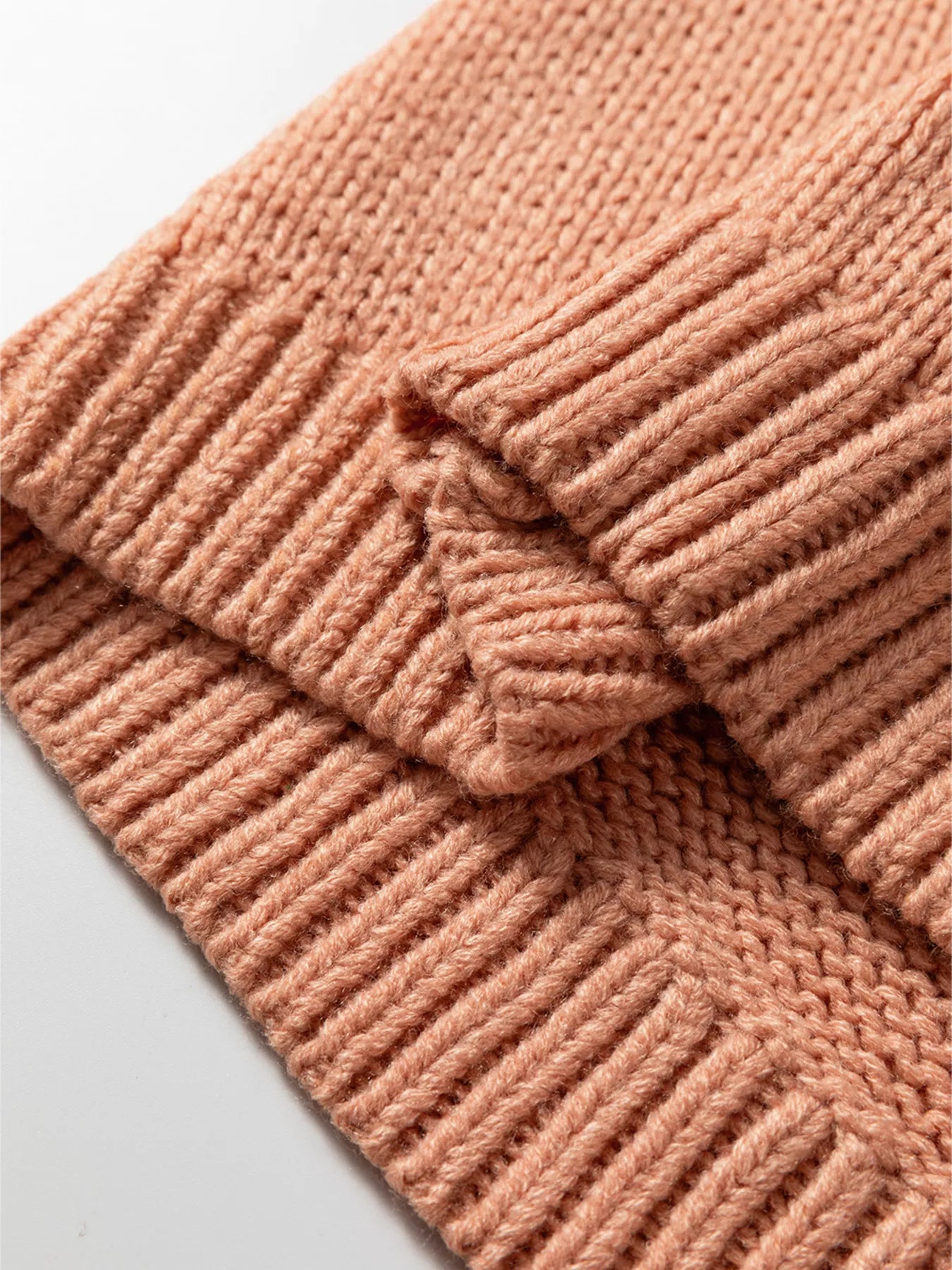 Pumpkin Tree Print Open Front Drop Shoulder Midi Cardigan