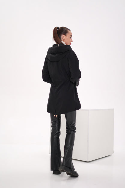 Genuine Scandinavian Mink Fur Parka with Rabbit Fur Insulation