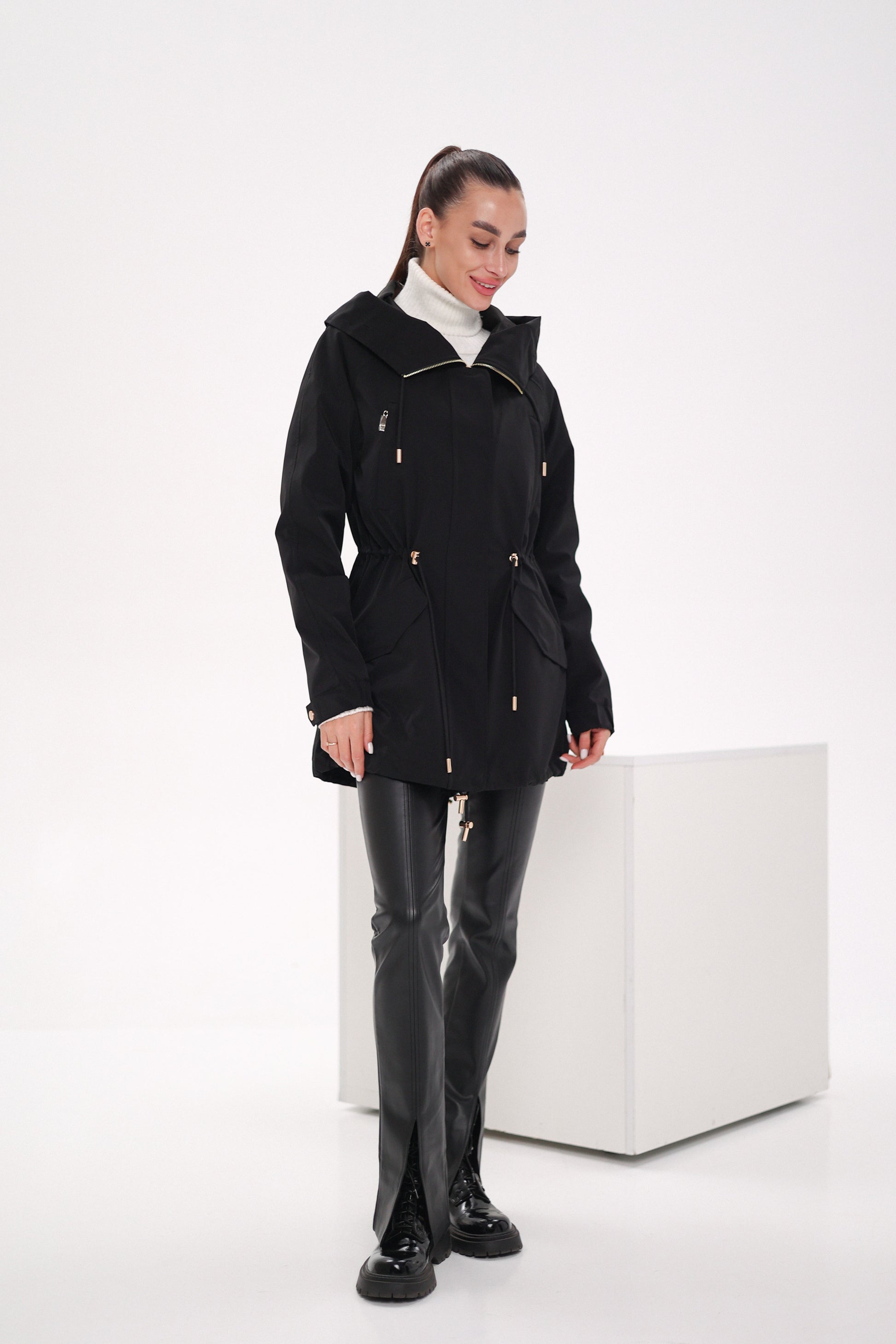 Genuine Scandinavian Mink Fur Parka with Rabbit Fur Insulation