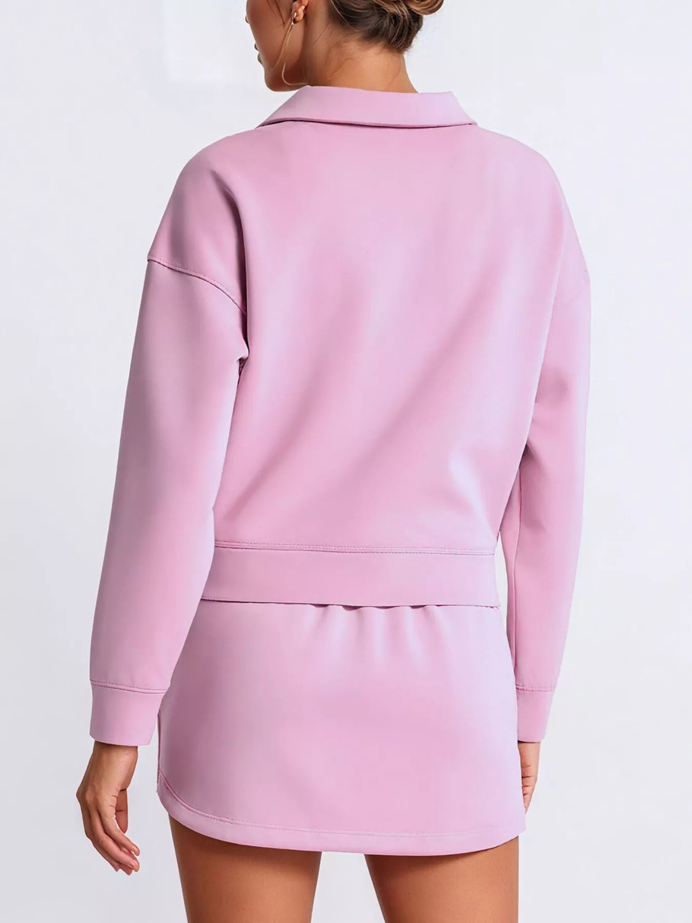 Dropped Shoulder Top and Skirt Set