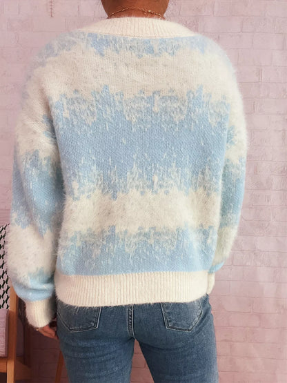 Ribbed Hem Button Up Cardigan