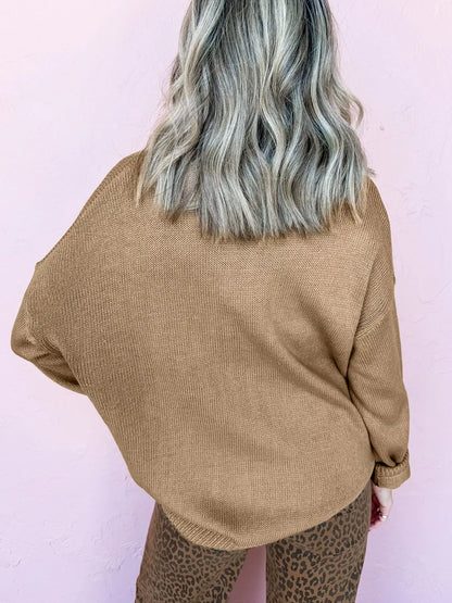 Merry Colorful Dot Detail Christmas Dolman Sweater