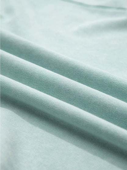 Mineral Wash Exposed Seam Buttoned V Neck Top