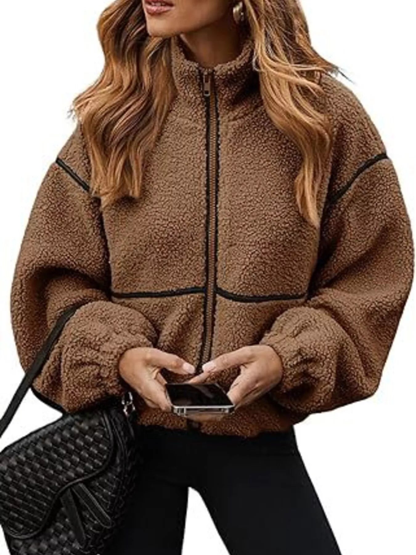 Cozy Sherpa Fleece Zip-Up Jacket