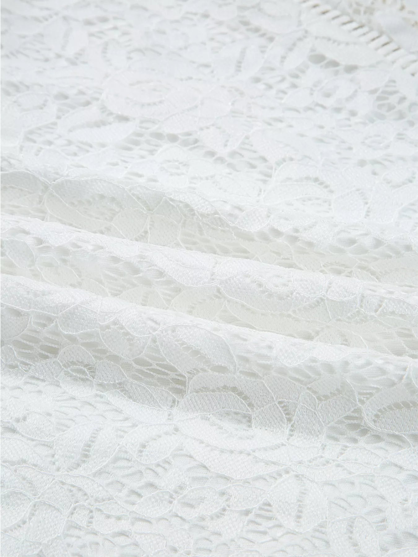 Tie Neck Lace Ruffle Detail Long Sleeve Blouse