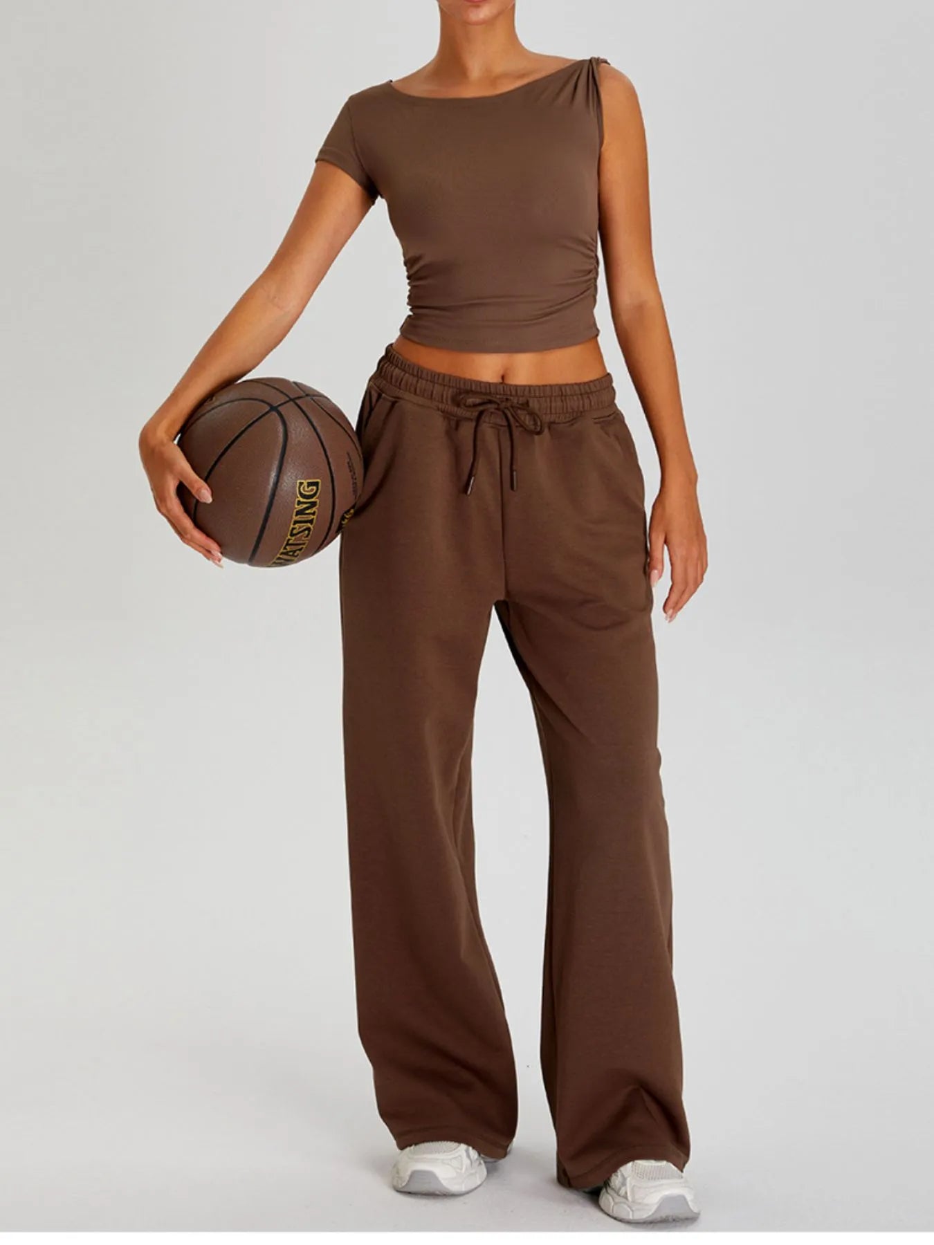 Ruched Side Crop T-Shirt