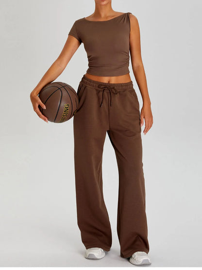 Ruched Side Crop T-Shirt