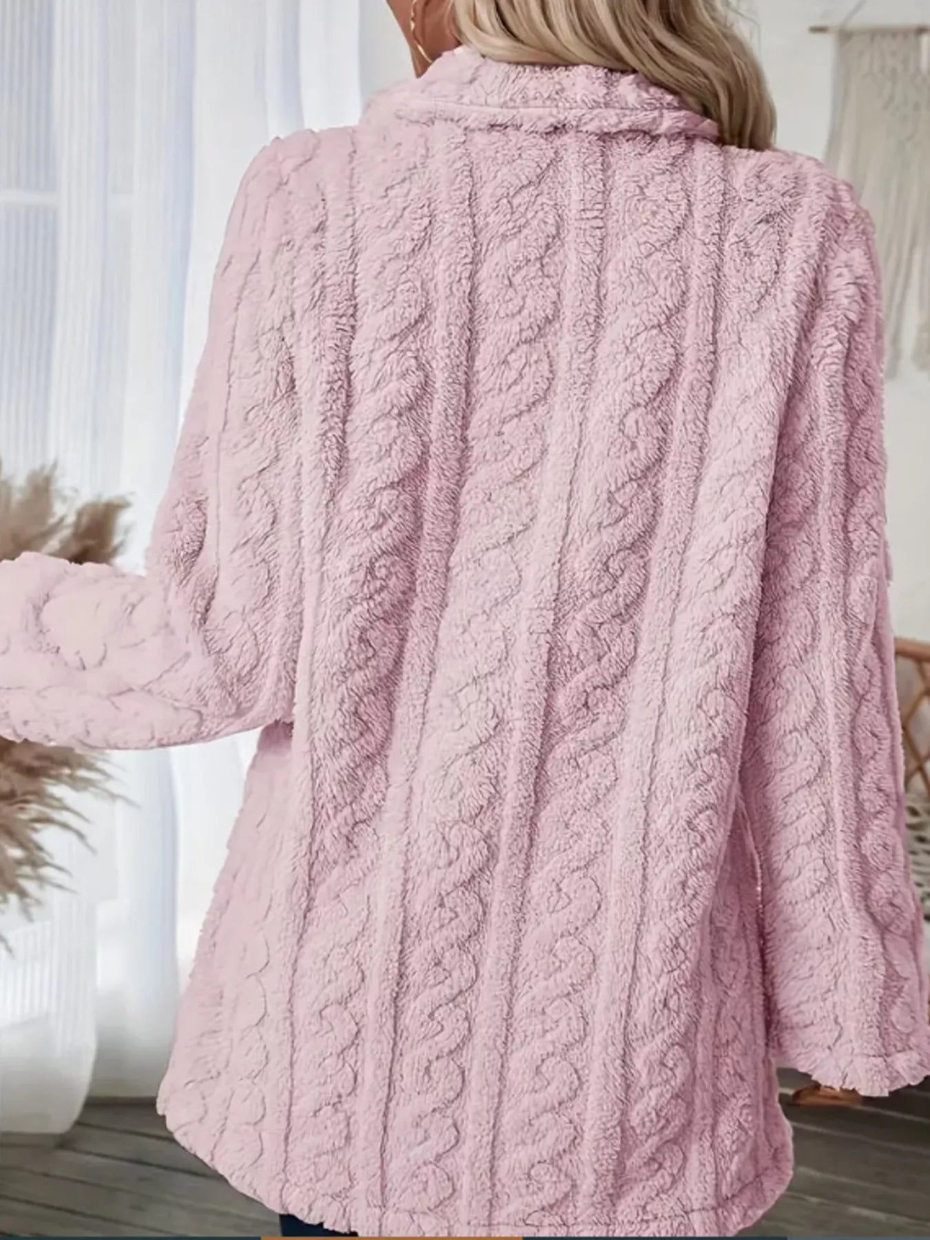 Cozy Faux Shearling Double-Breasted Outerwear