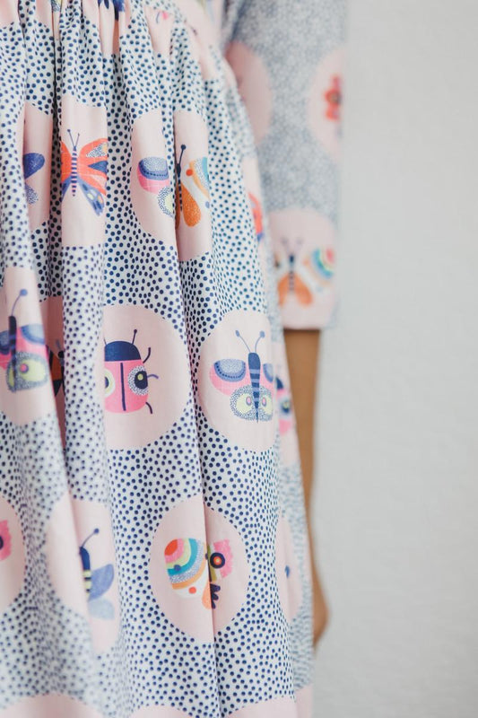 Butterfly Effect 3/4 Sleeve Pocket Twirl Dress