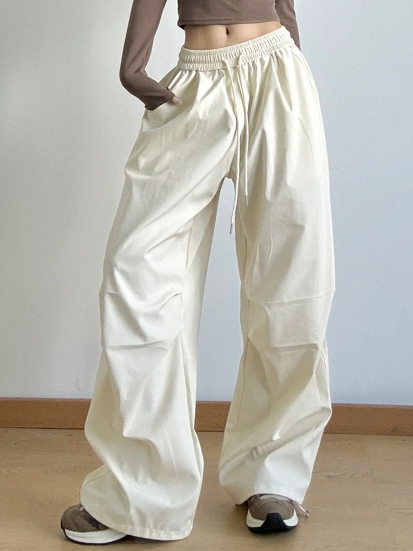 Oversized Wide Leg Drawstring Pants