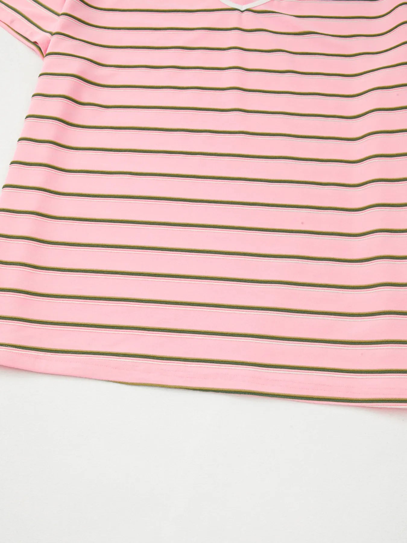 Striped Casual V-Neck T-Shirt
