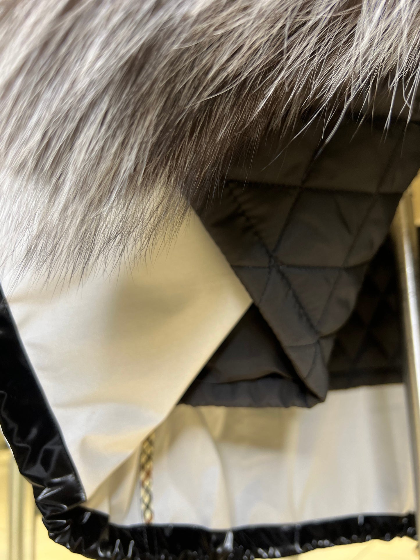 Genuine Silver Fox Fully Lined Hood Rabbit Insulated Parka