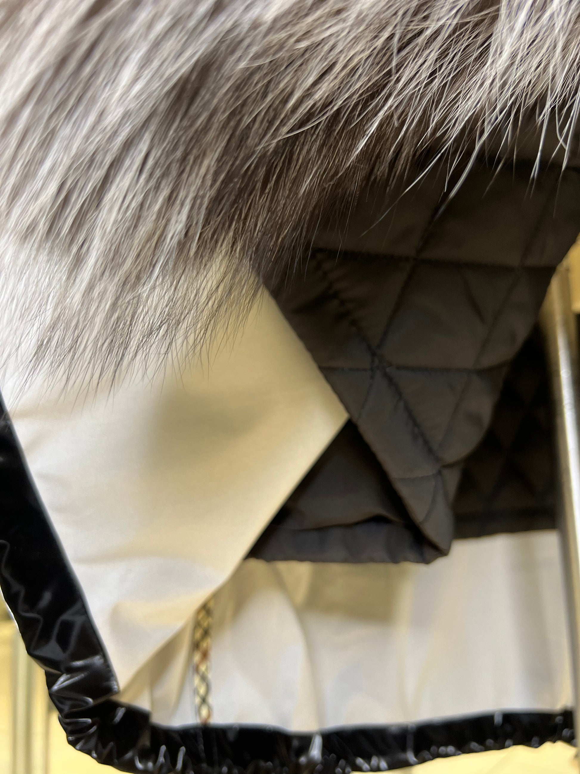 Genuine Silver Fox Fully Lined Hood Rabbit Insulated Parka