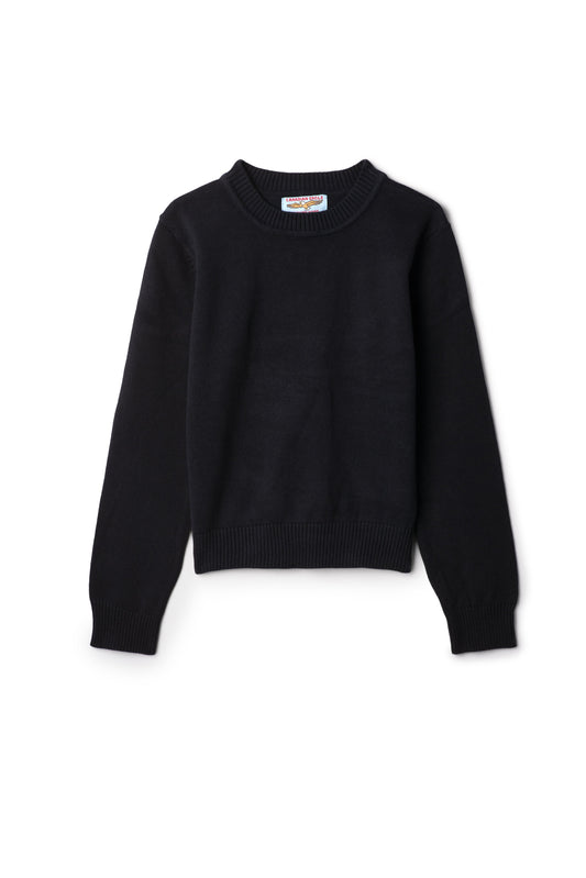 Basic Knit Crewneck Sweater Dark Navy