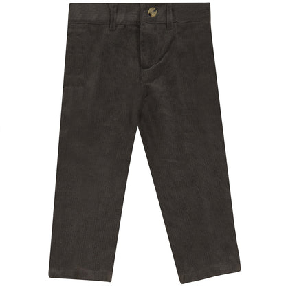 Skinny Fit Corduroy Long Pants Charcoal