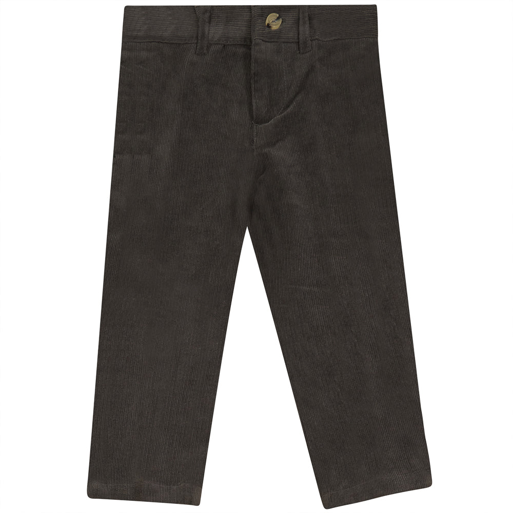 Skinny Fit Corduroy Long Pants Charcoal