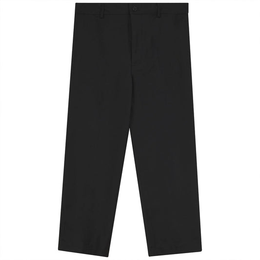 Flat Front Long Pant Black