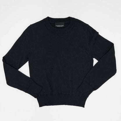 Basic Knit Crewneck Sweater Dark Navy