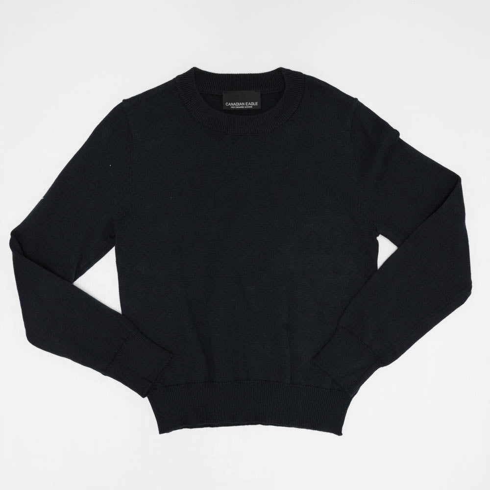 Basic Knit Crewneck Sweater Dark Navy