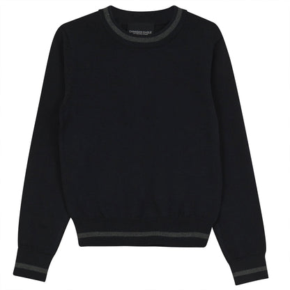 Basic Grey Detail Crewneck Sweater