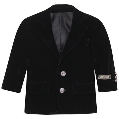 Woven Velvet Jacket Black