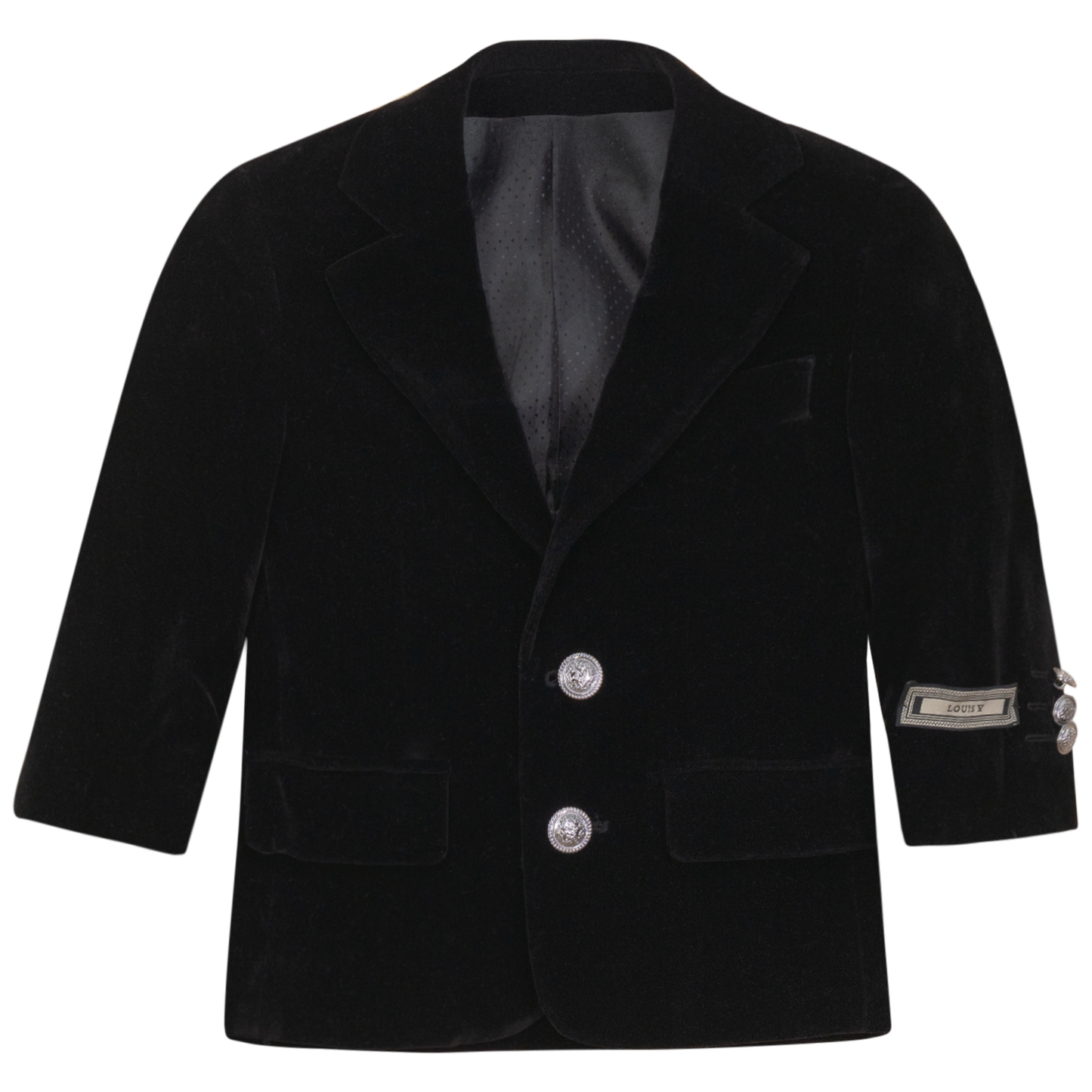 Woven Velvet Jacket Black
