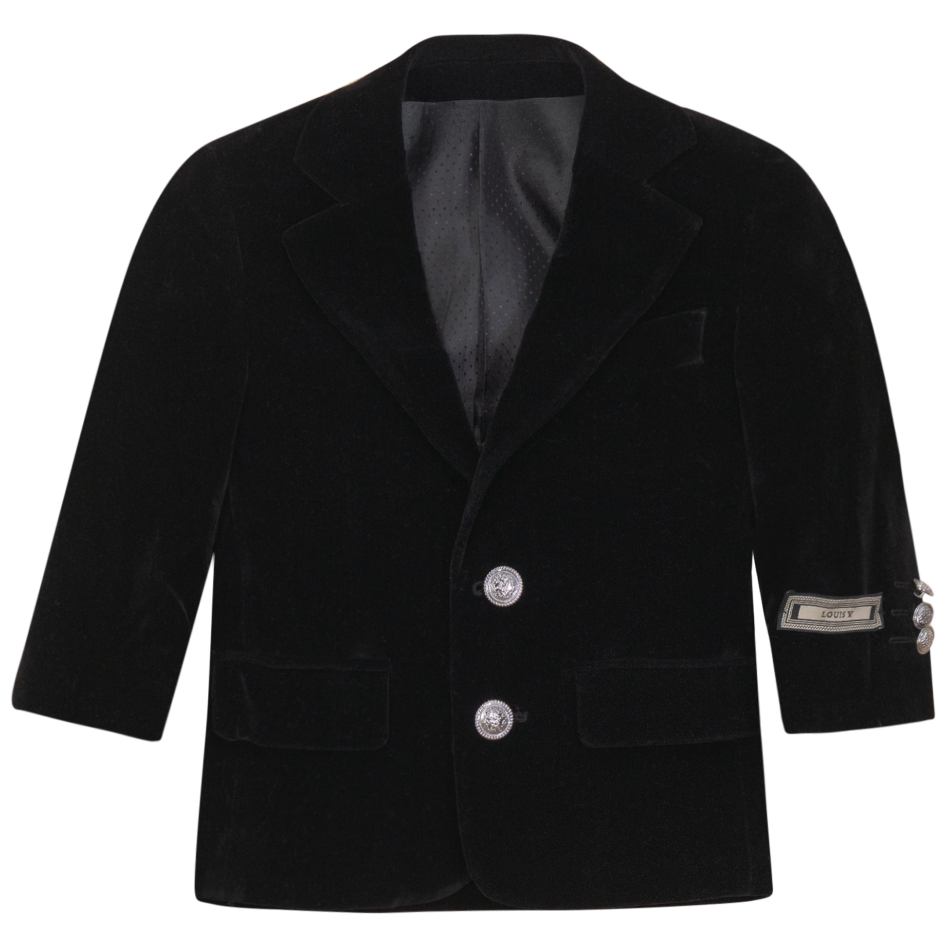 Woven Velvet Jacket Black