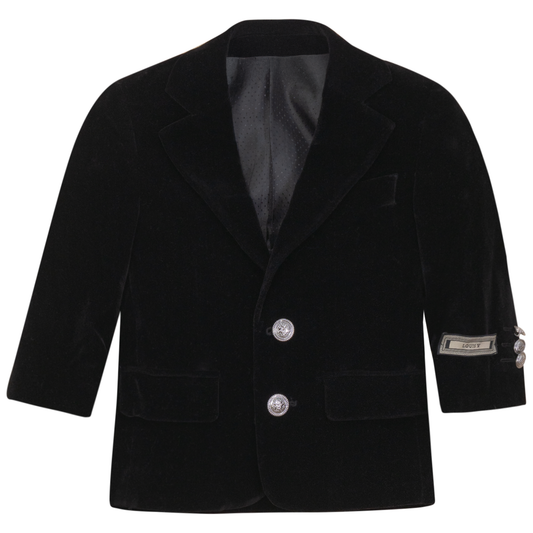 Woven Velvet Jacket Black