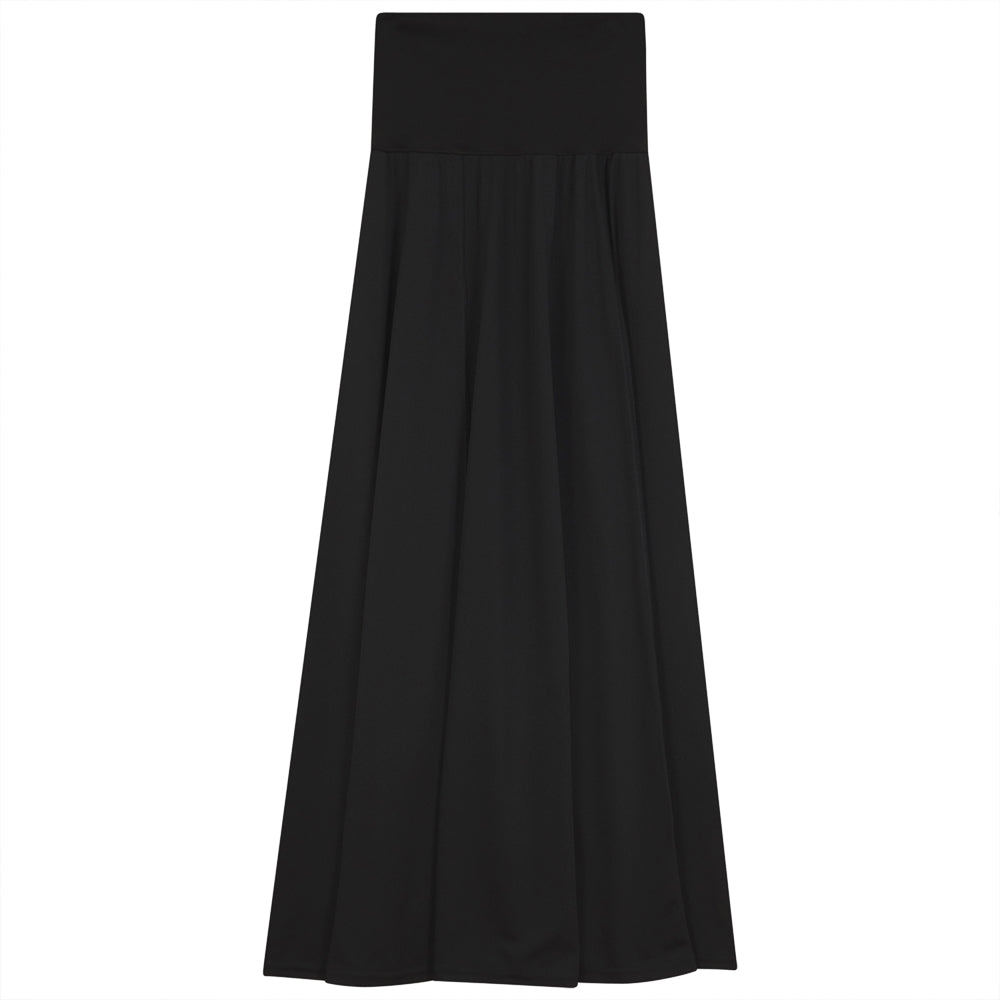 Long Pull On Skirt Black