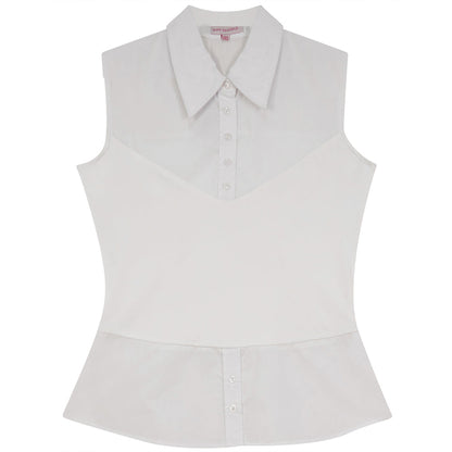 Basic Sleeveless Blouse White
